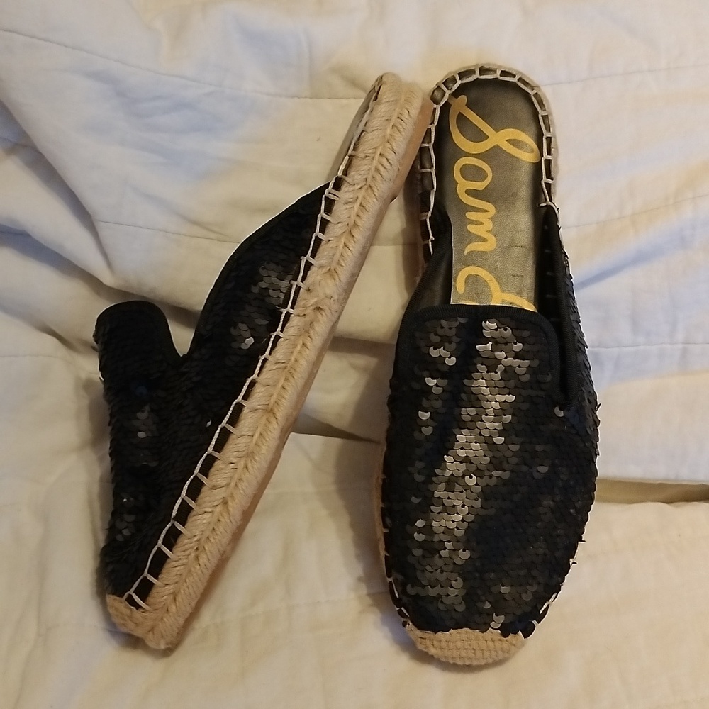 Sam Edelman Kerry Black sequin mule. Sz 8